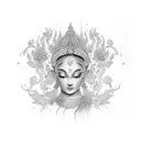 apsara tattoo design idea