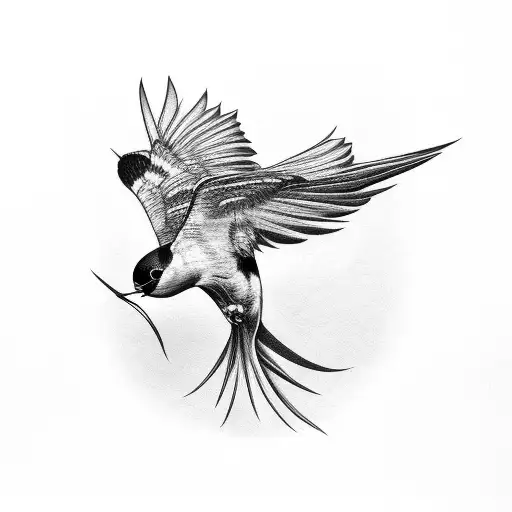 Swallow Bird tattoo design idea