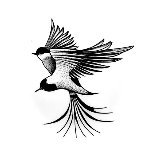 Swallow Bird tattoo design idea