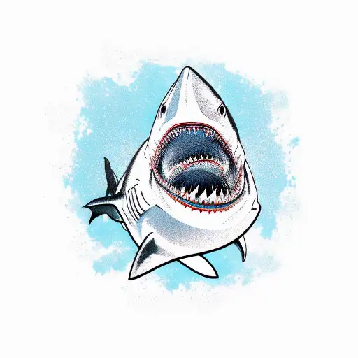 shark fin tattoo design idea