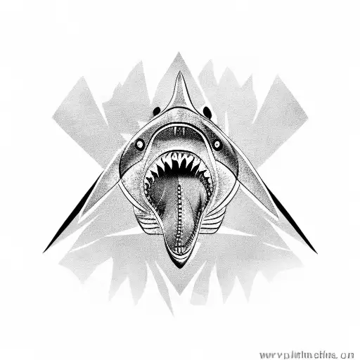 shark fin with the word Finley. tattoo design idea