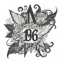 1976 written tattoo design idea