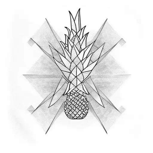 Pineapple tattoo design idea