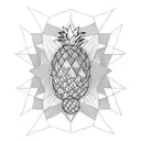 Pineapple tattoo design idea