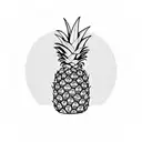 Pineapple tattoo design idea