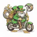 leprechaun biker tattoo design idea