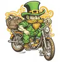 leprechaun biker tattoo design idea