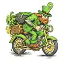 leprechaun biker tattoo design idea