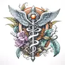 Caduceus tattoo design idea