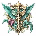 Caduceus tattoo design idea