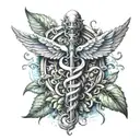 Caduceus tattoo design idea