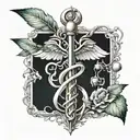 Caduceus tattoo design idea