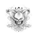 wine tattoo design idea