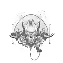 wine tattoo design idea