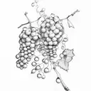grape tattoo design idea