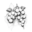 grape tattoo design idea