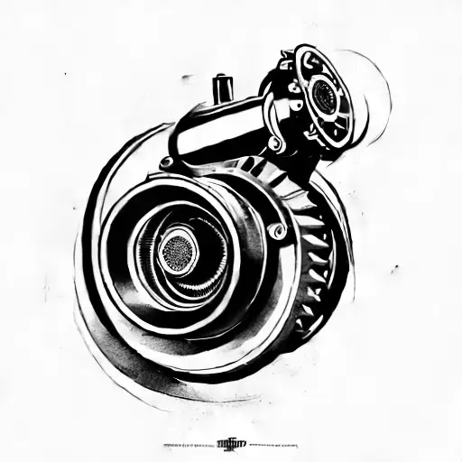 a turbocharger tattoo design idea