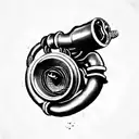 a turbocharger tattoo design idea