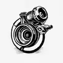 a turbocharger tattoo design idea