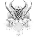 marine corps Viking Thor floki tattoo design idea