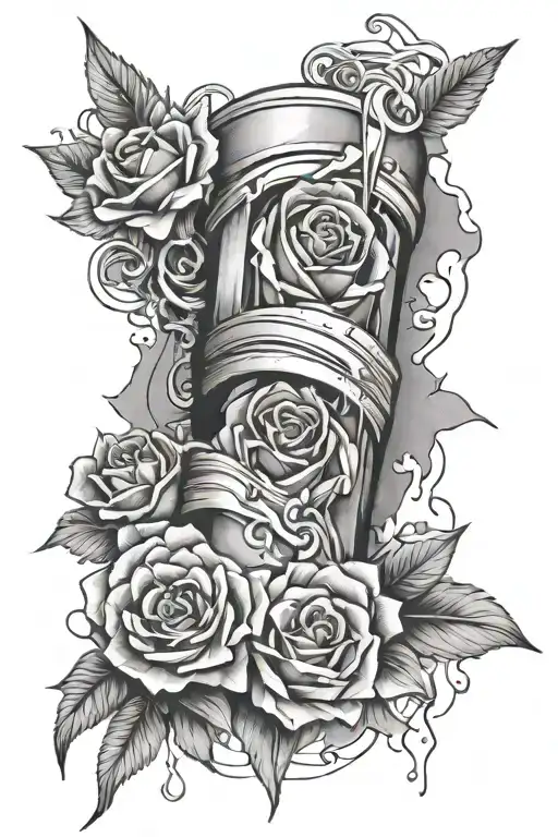self harm symbolized by broken tattoo design idea