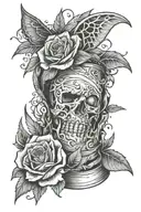 self harm symbolized by broken tattoo design idea