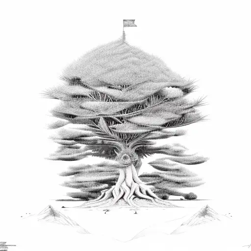 monkey puzzle tree  tattoo design idea