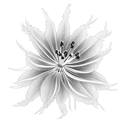 spider lily flaming tattoo design idea