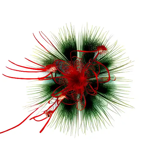 spider lily on flames tattoo design idea