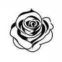 burning rose tattoo design idea