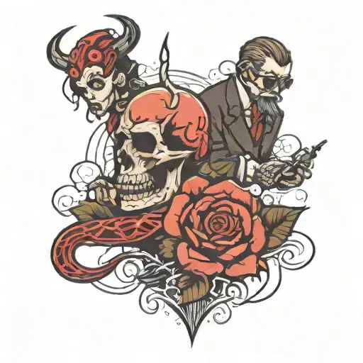If you still play with my wife, I won't keep you, you bastard. tattoo design idea