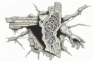 berlin wall being torn tattoo design idea