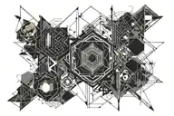 cyber sigilism tattoo design idea