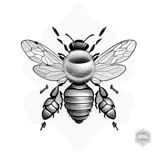 Honey Bee tattoo design idea