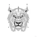 simba made of legos tattoo design idea