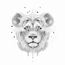simba made of legos tattoo design idea