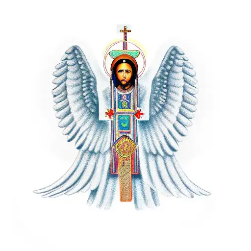 orthodox ethiopian angel tattoo design idea