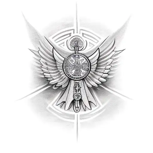 orthodox ethiopian angel tattoo design idea