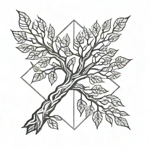 ash tree tattoo design idea