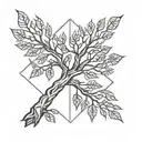 ash tree tattoo design idea