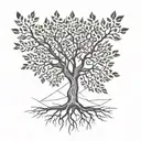 ash tree tattoo design idea