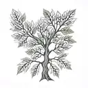 ash tree tattoo design idea