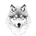 angry Wolf tattoo design idea