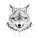 angry Wolf tattoo design idea