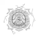 alchemy ancient symboms tattoo design idea