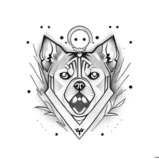 Camping with a Canine Companion tattoo design idea