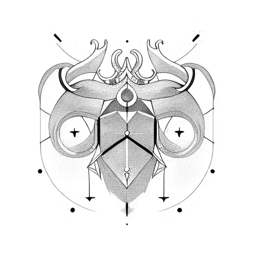 taurus astrological sign tattoo design idea