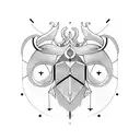 taurus astrological sign tattoo design idea