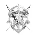 taurus astrological sign tattoo design idea
