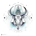 taurus astrological sign tattoo design idea